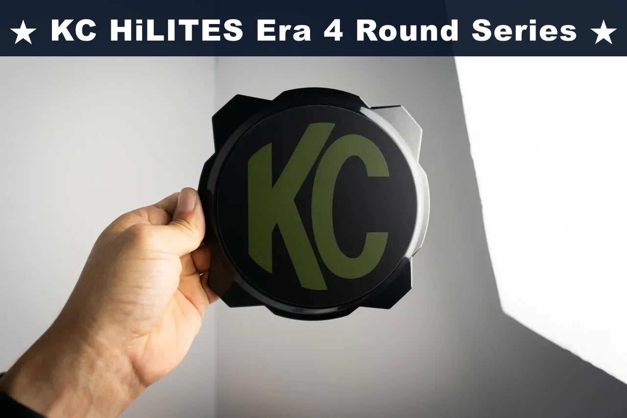 KC HiLITES Era 4 ROUND Series Light Cover Overlays - Universal StickerFab