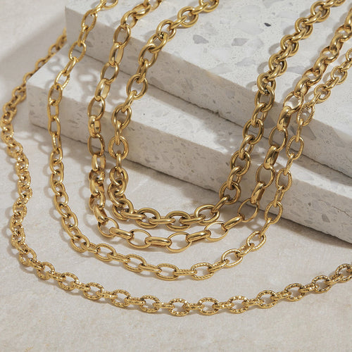 18K gold chain design exquisite simple necklace Vera Lux