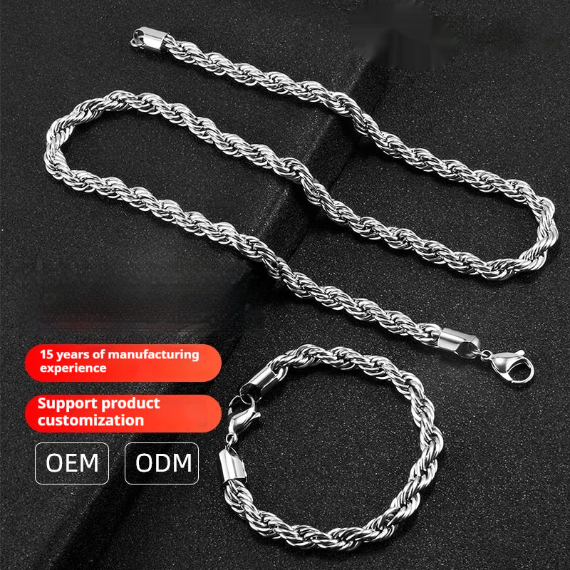 Versatile Stainless Steel Twisted Chain Vera Lux