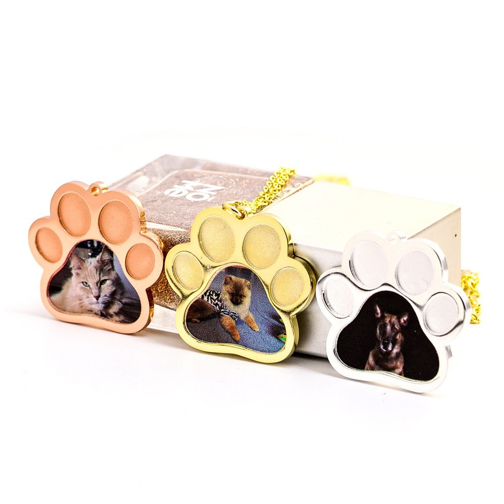 S925 silver kitten commemorative DIY pet necklace Vera Lux