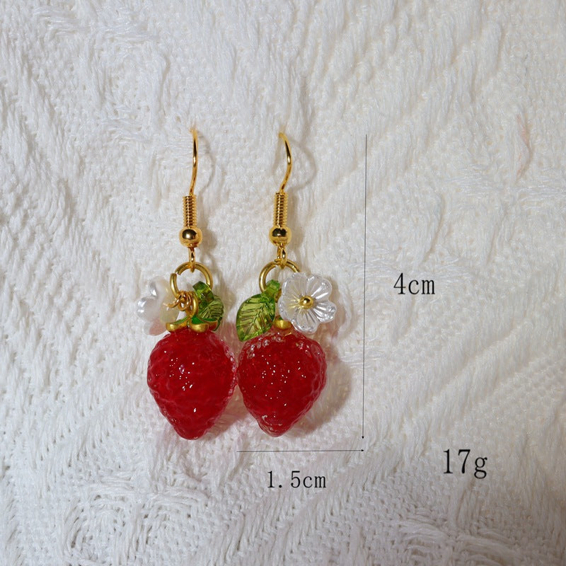 Chinese Advanced Color Creative Plant Pendant Earrings Vera Lux