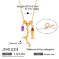 Zircon Fish Pendant Necklace Vera Lux
