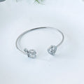 18K gold open-design smooth bangle bracelet Vera Lux