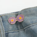 Notch Daisies waist buckle-purple-alloy-1 pair Vera Lux