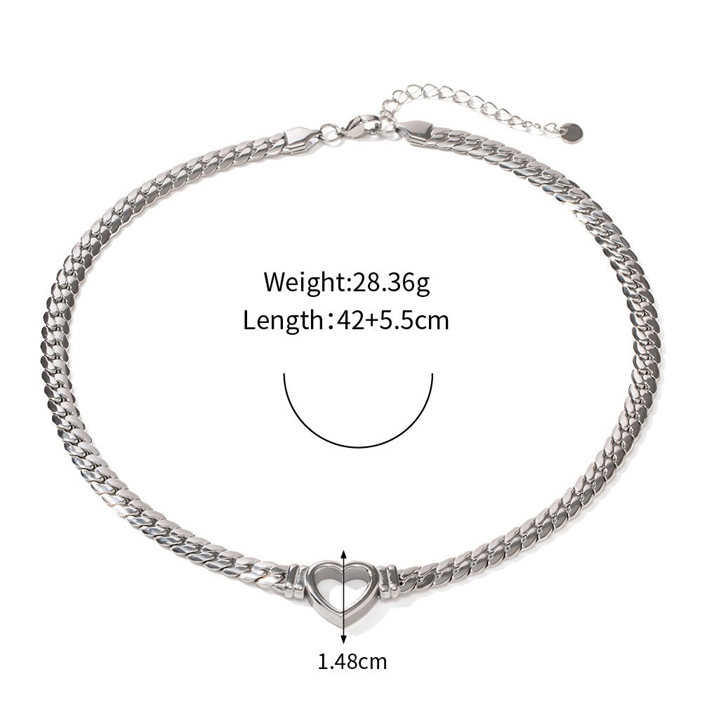 18K Gold Hollow Heart Design Trendy Personalized Necklace Vera Lux