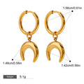 18K gold moon-shaped design light luxury simple earrings Vera Lux