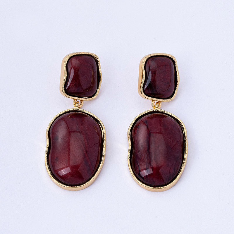 Geometric Resin Drop Earrings Collection Vera Lux