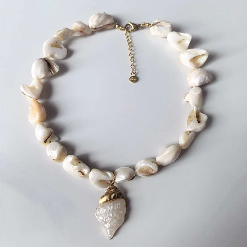 Stainless Steel Ocean-inspired Pendant Necklace Vera Lux