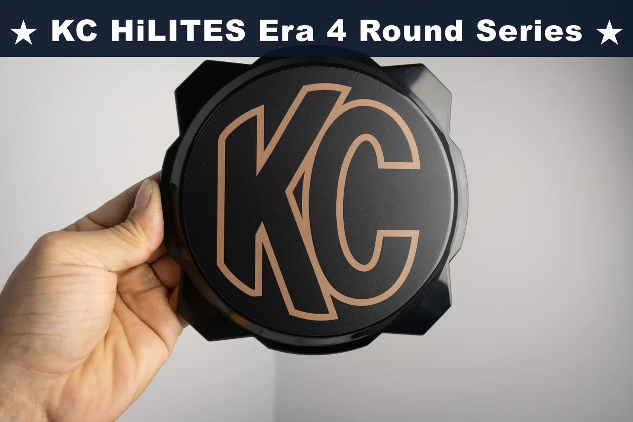 KC HiLITES Era 4 ROUND Series Light Cover Overlays - Universal StickerFab