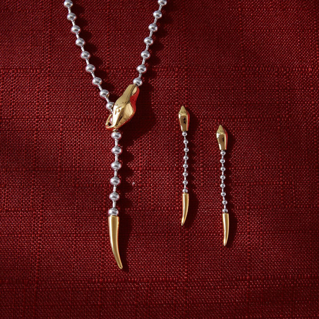Snake Y Necklace and Earring Set Vera Lux