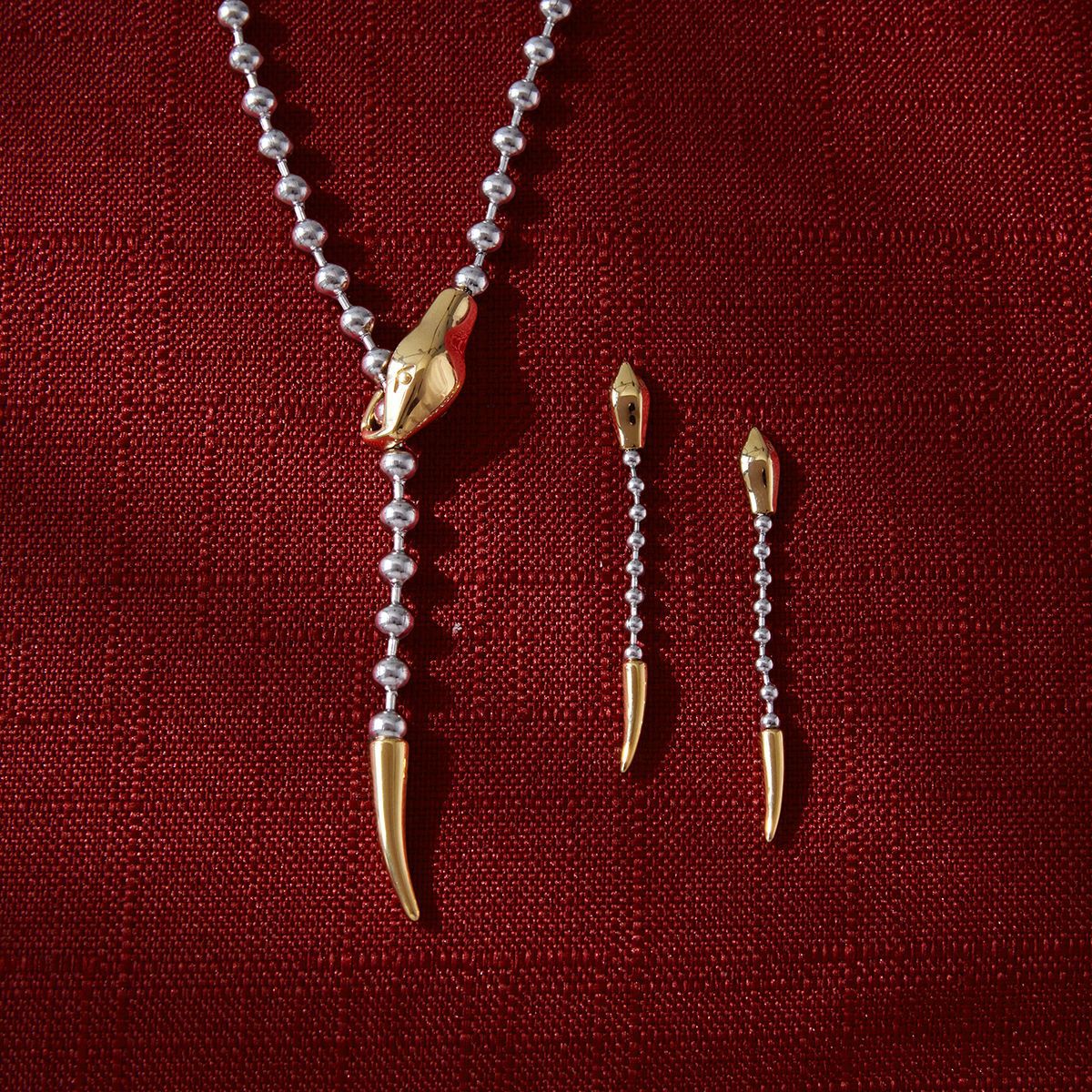Snake Y Necklace and Earring Set Vera Lux