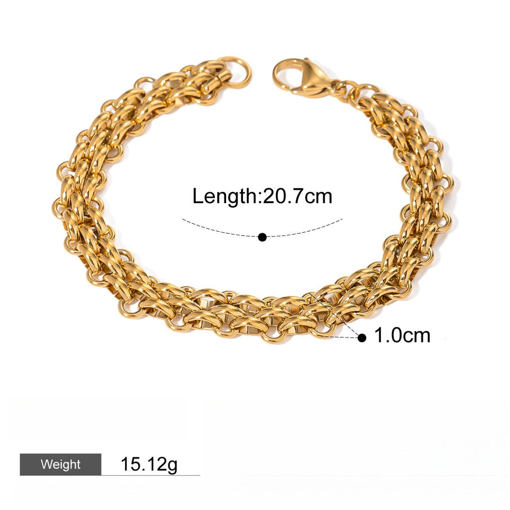 18k gold stainless steel pearl bracelet Vera Lux