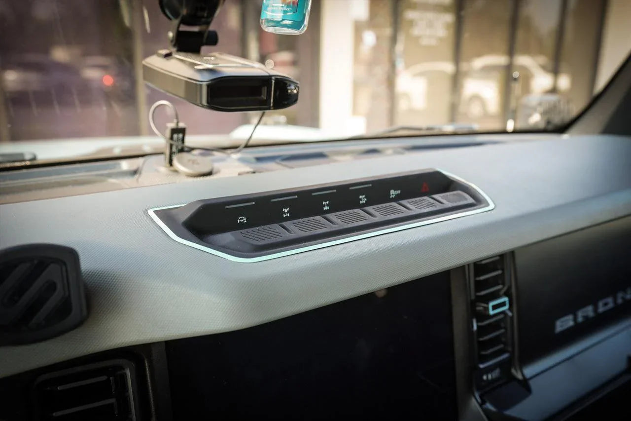 Dashboard Switch Outline (Printed Series Vinyl) - 2021+ Bronco StickerFab