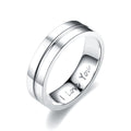 Titanium Steel Couple Ring I LOVE YOU Engagement Diamond-studded Ornament Vera Lux