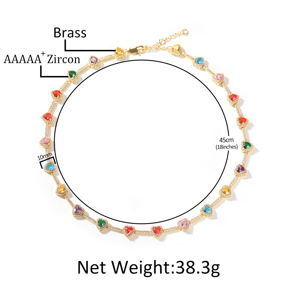 Colorful Heart Adjustable Bracelet Necklace Vera Lux