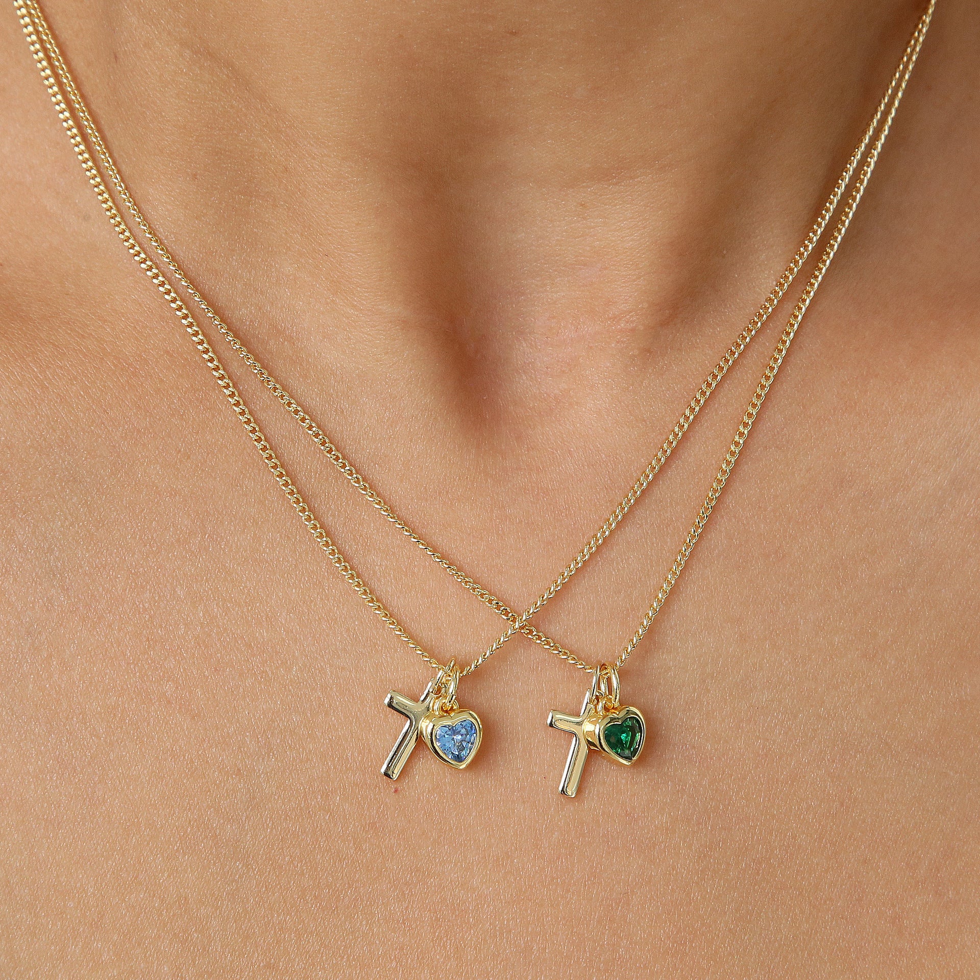Heart-Shaped December Birthstone Pendant Necklace Vera Lux