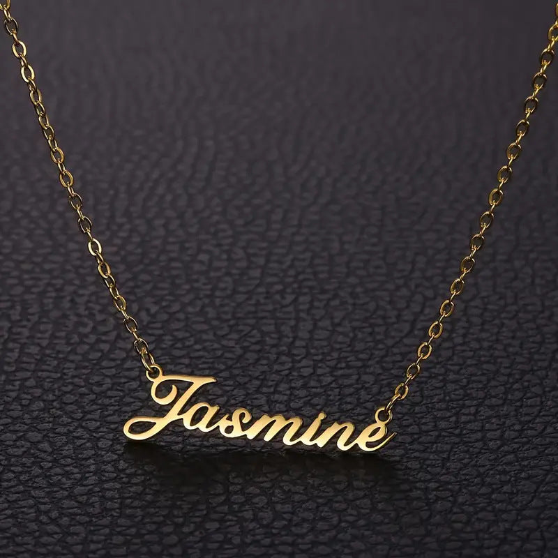 Name Real Gold Plated English Letters And Numbers Necklace Vera Lux