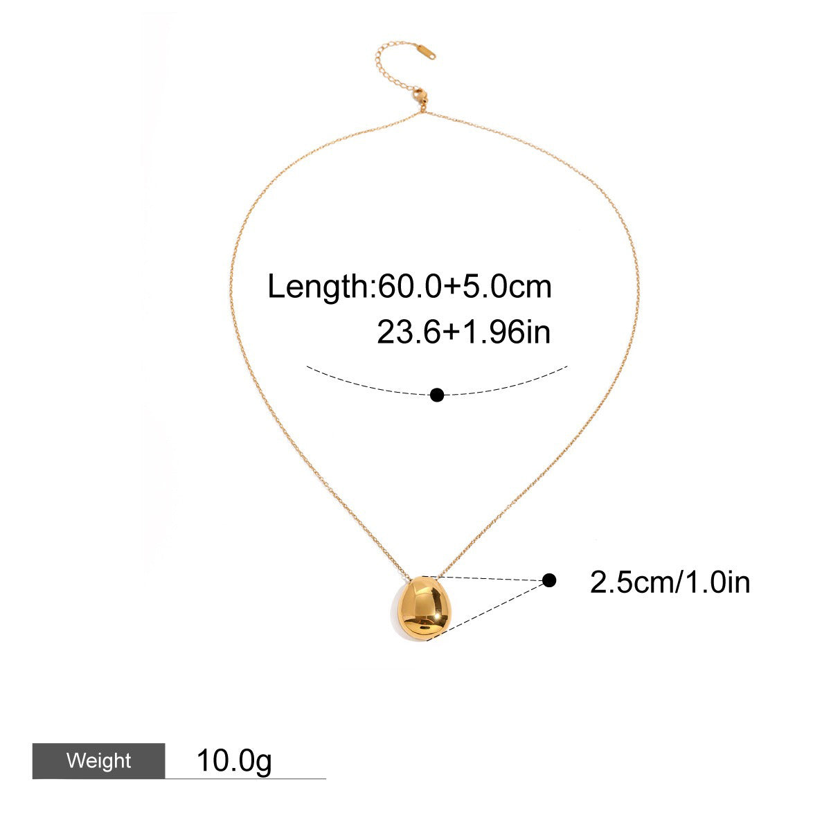 18K Gold Geometric Design Trendy Personality Necklace Vera Lux