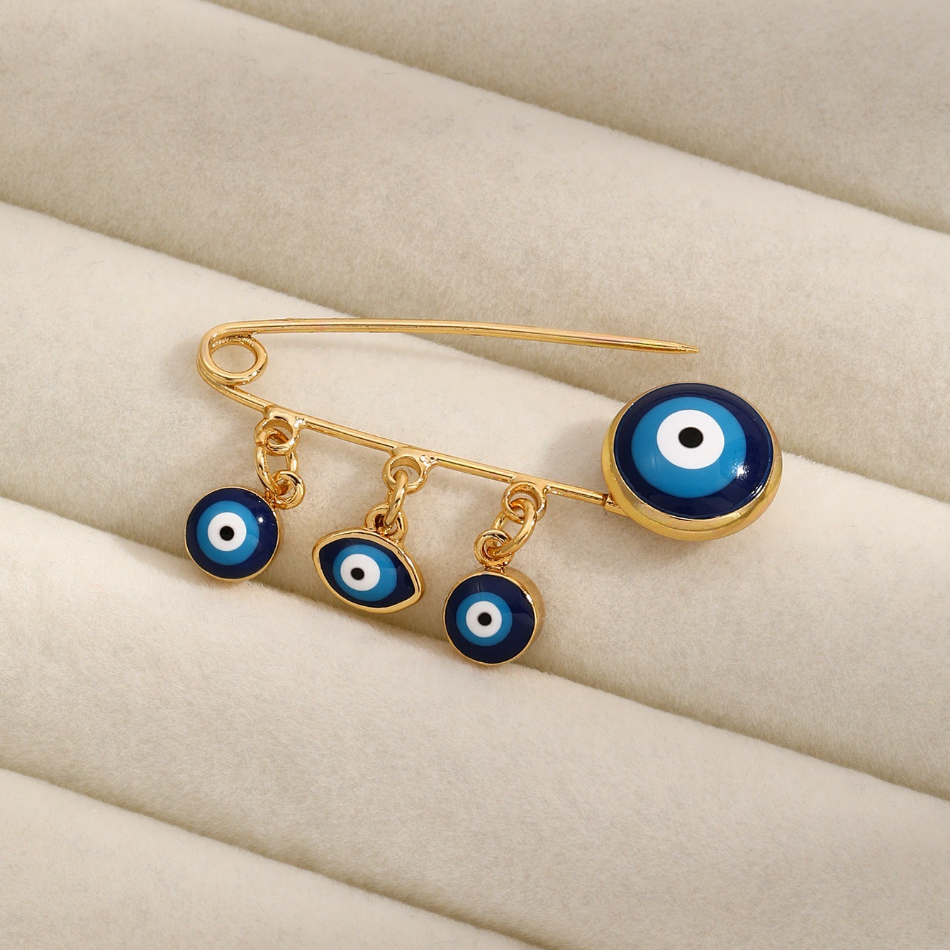 Evil Eye Hand Brooch Pin Vera Lux
