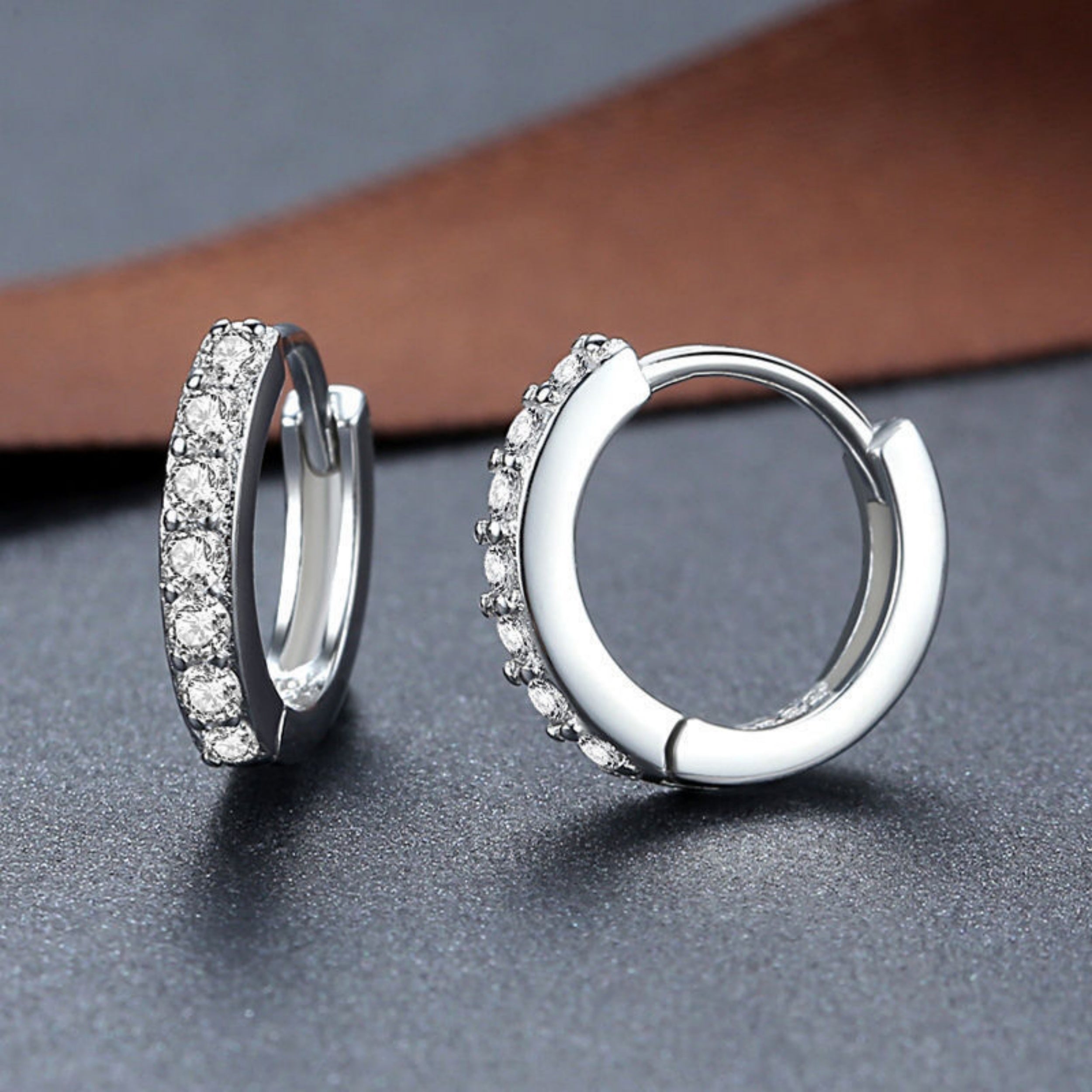 925 Sterling Silver Diamond-Studded Trendy Earrings Simple And Stylish For Students Vera Lux