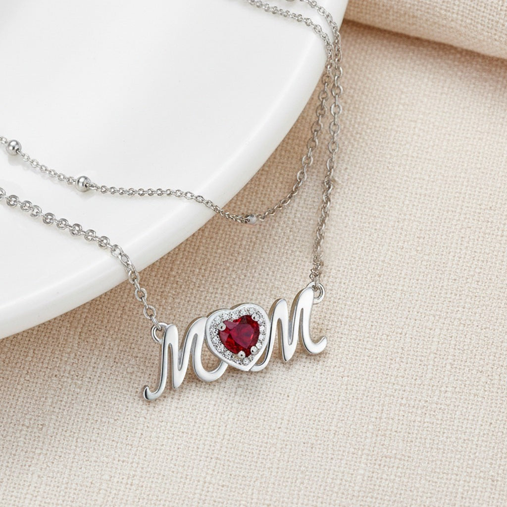 Whatever the Treasure Mom Heart Layered Necklace Vera Lux