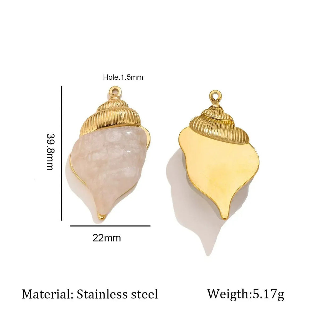 Stainless Steel Ocean-inspired Pendant Necklace Vera Lux