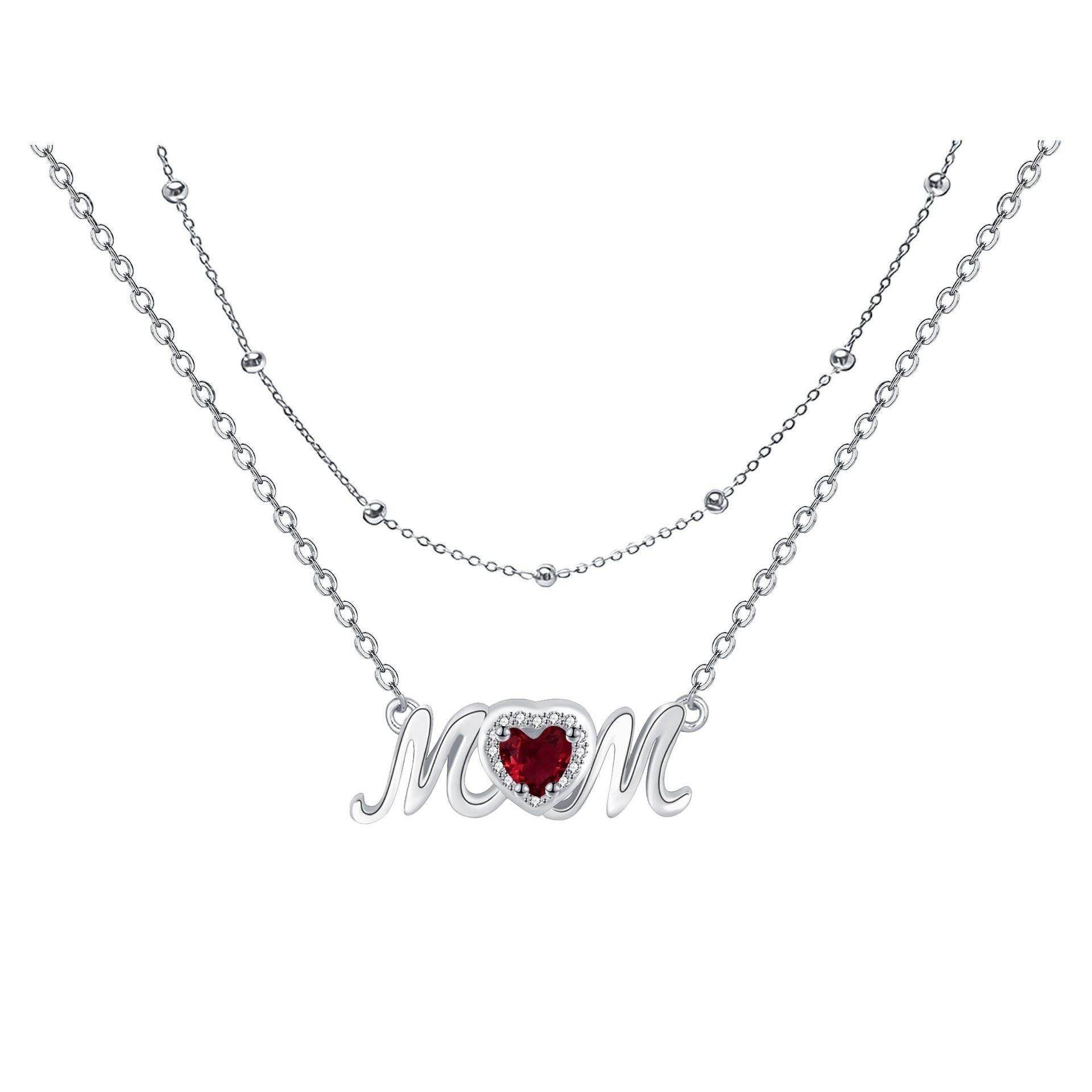 Whatever the Treasure Mom Heart Layered Necklace Vera Lux