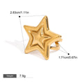 18K gold five-pointed star with texture design simple personality ring Vera Lux