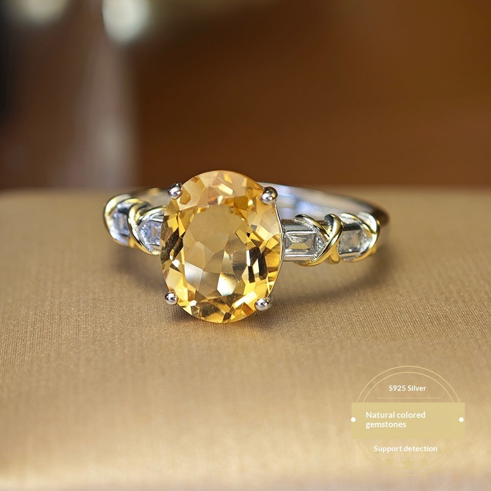Versatile Open-Style Womens Natural Citrine Ring Vera Lux