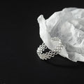 S925 Sterling Silver Lace Edge Ring For Women, Elegant & Premium Niche Design, Hollow Heart Open Index Finger Ring, Trendy Vera Lux