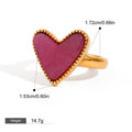 18K gold heart-shaped ring with textured design Vera Lux