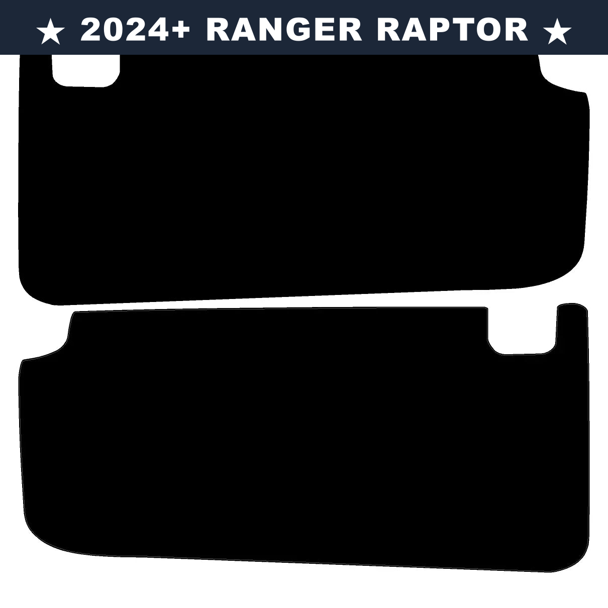 Freedom Series Sun Visor Overlays (Printed Series) - 2024+ Ranger Raptor (with Homelink) StickerFab