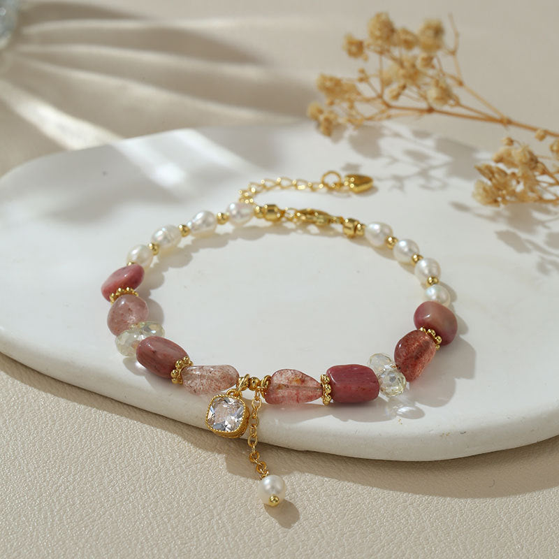 Natural Freshwater Pearl Bracelet Minimalist And Elegant Versatile Zircon Design Vera Lux