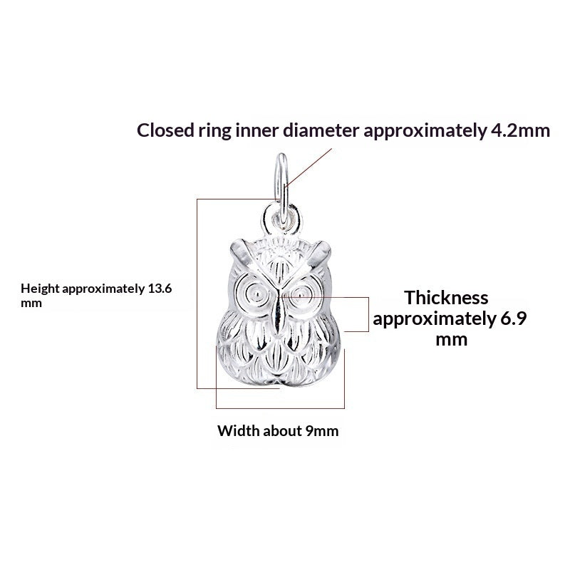 Sterling Silver Jewelry Pendant Cute Owl Pendant Vera Lux