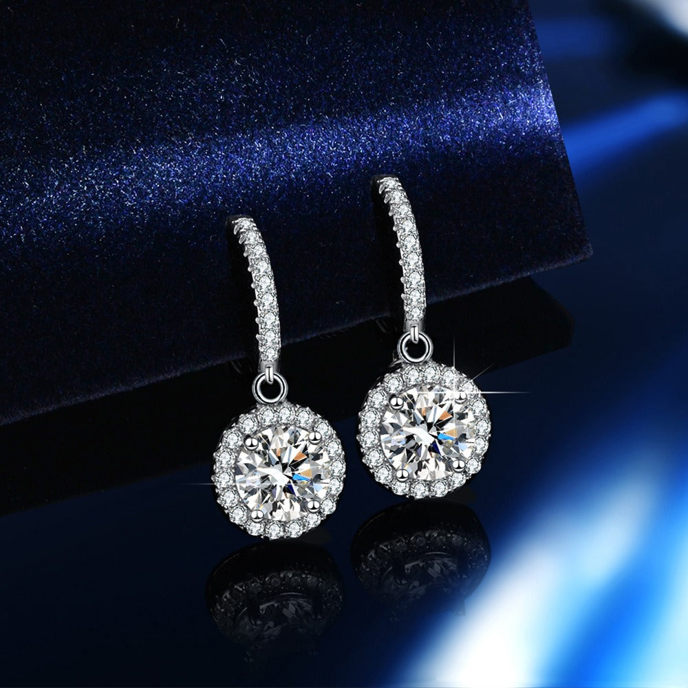 S925 sterling silver round earrings Vera Lux