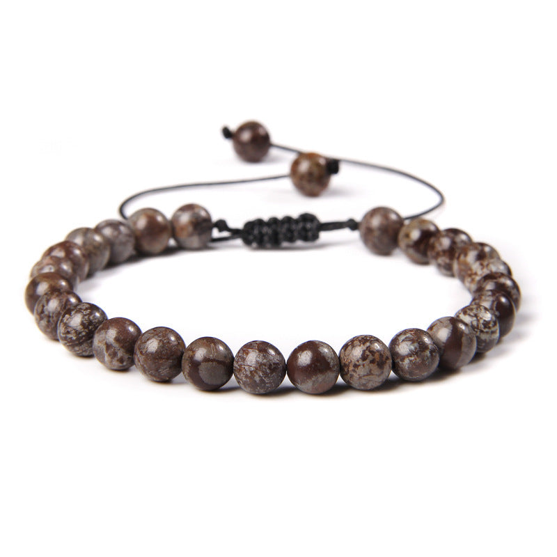 6mm Natural Stone Beads Womens Bracelet Yoga Energy Sports Vera Lux