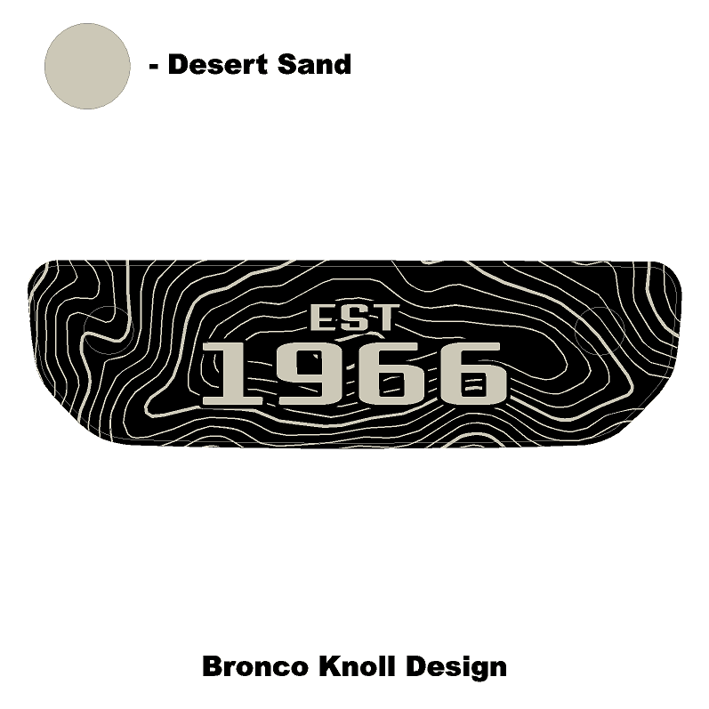 1966 Topographic Shifter Plate (Printed Series + Acrylic) - 2021+ Bronco StickerFab