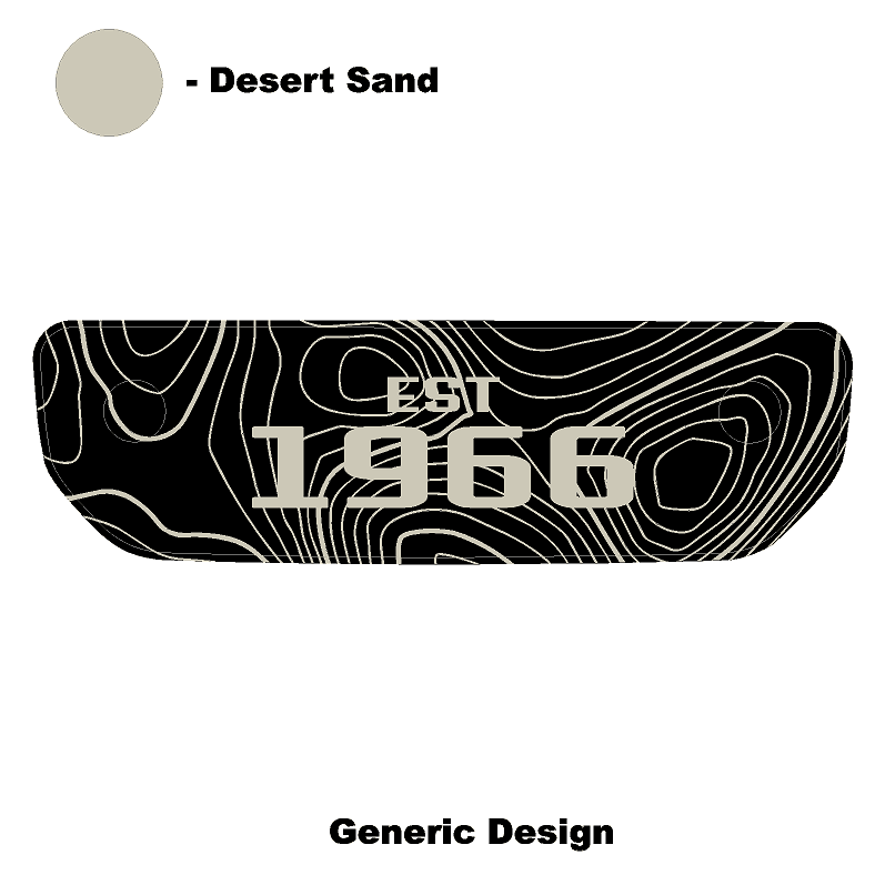 1966 Topographic Shifter Plate (Printed Series + Acrylic) - 2021+ Bronco StickerFab