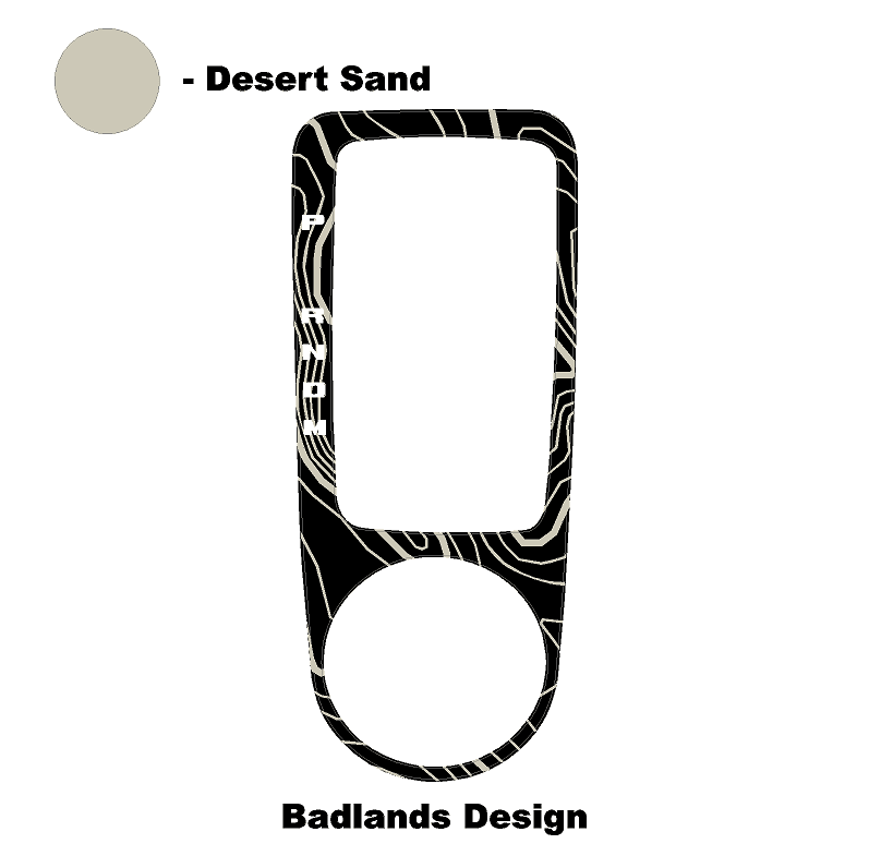 Topo Automatic Shifter Overlay (Printed Series) - 2021+ Bronco Automatic StickerFab