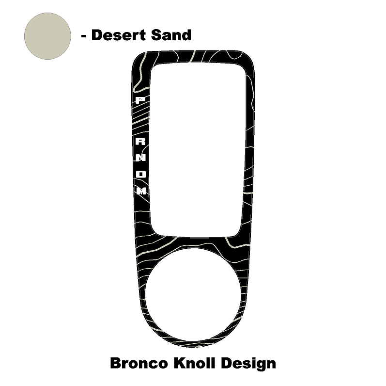Topo Automatic Shifter Overlay (Printed Series) - 2021+ Bronco Automatic StickerFab