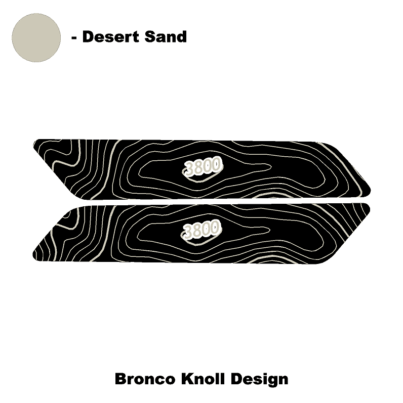 Topo Interior Front Door Grab Handle Overlay Kit (Printed + Laser Series) - 2021+ Bronco StickerFab