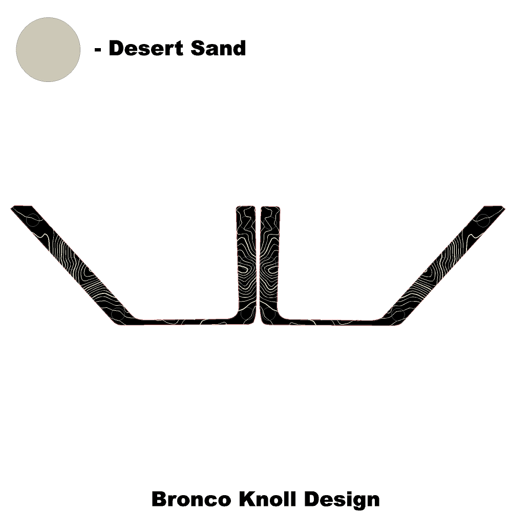 Topo Front Door Net Trim Overlay Kit (Printed Series) - 2021+ Bronco StickerFab