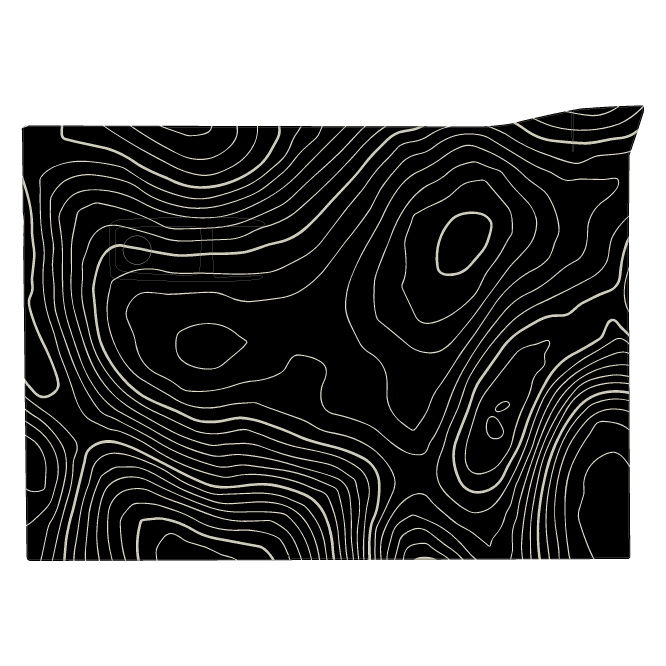 Topo Glovebox Overlay Kit (Printed Series) - 2021+ Bronco StickerFab