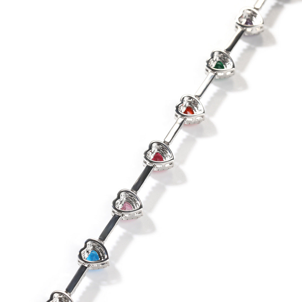 Colorful Heart Adjustable Bracelet Necklace Vera Lux
