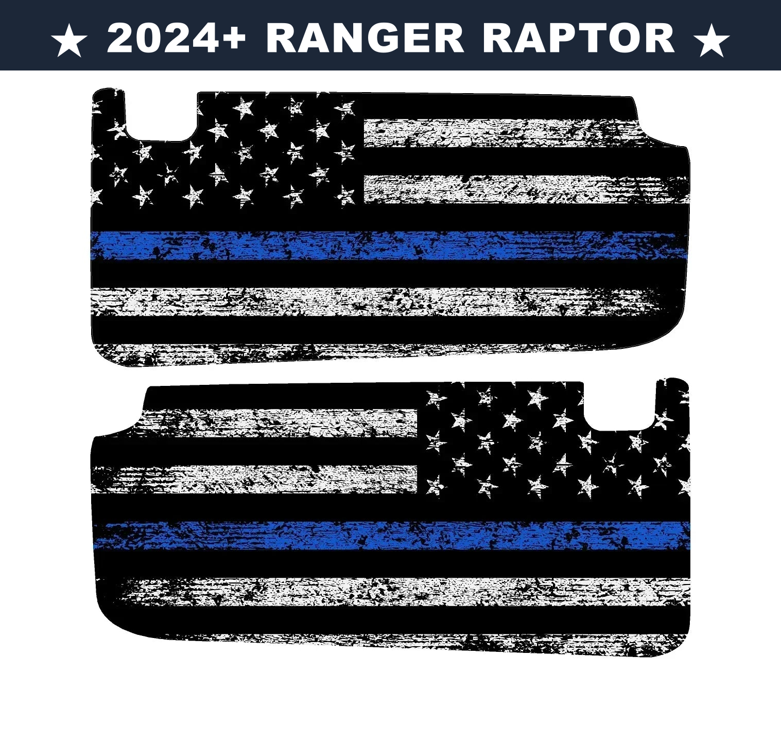 Freedom Series Sun Visor Overlays (Printed Series) - 2024+ Ranger Raptor (with Homelink) StickerFab