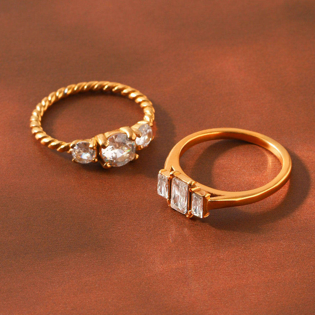 High-end Zircon Titanium Steel Ring Vera Lux