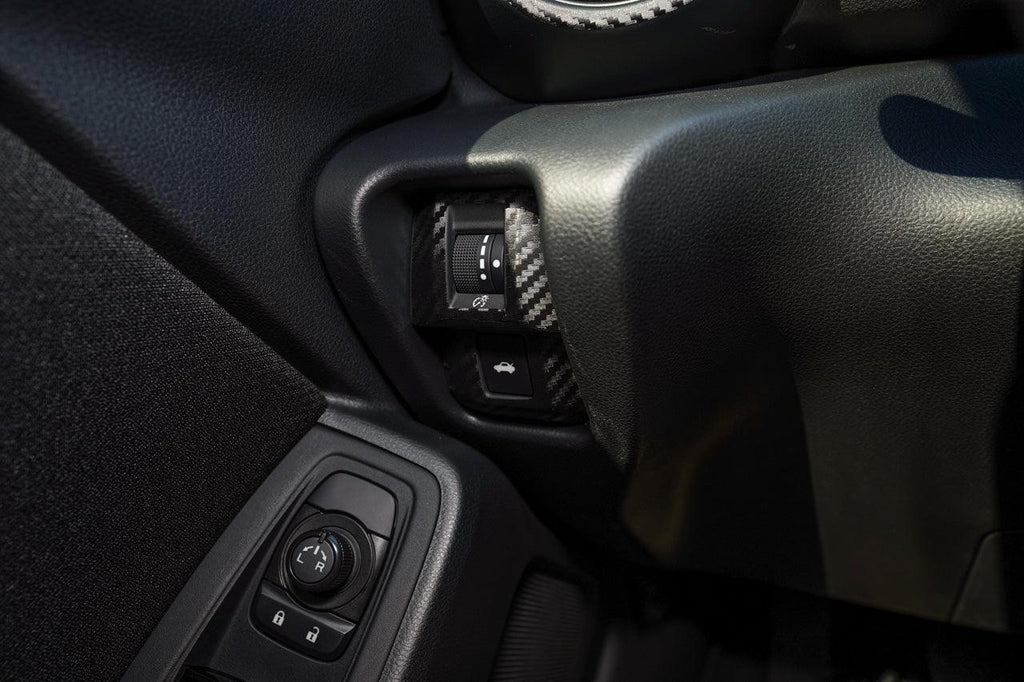 Dimmer and Trunk Switch Trim 3D Carbon Overlays - 2022+ BRZ / GR86 StickerFab