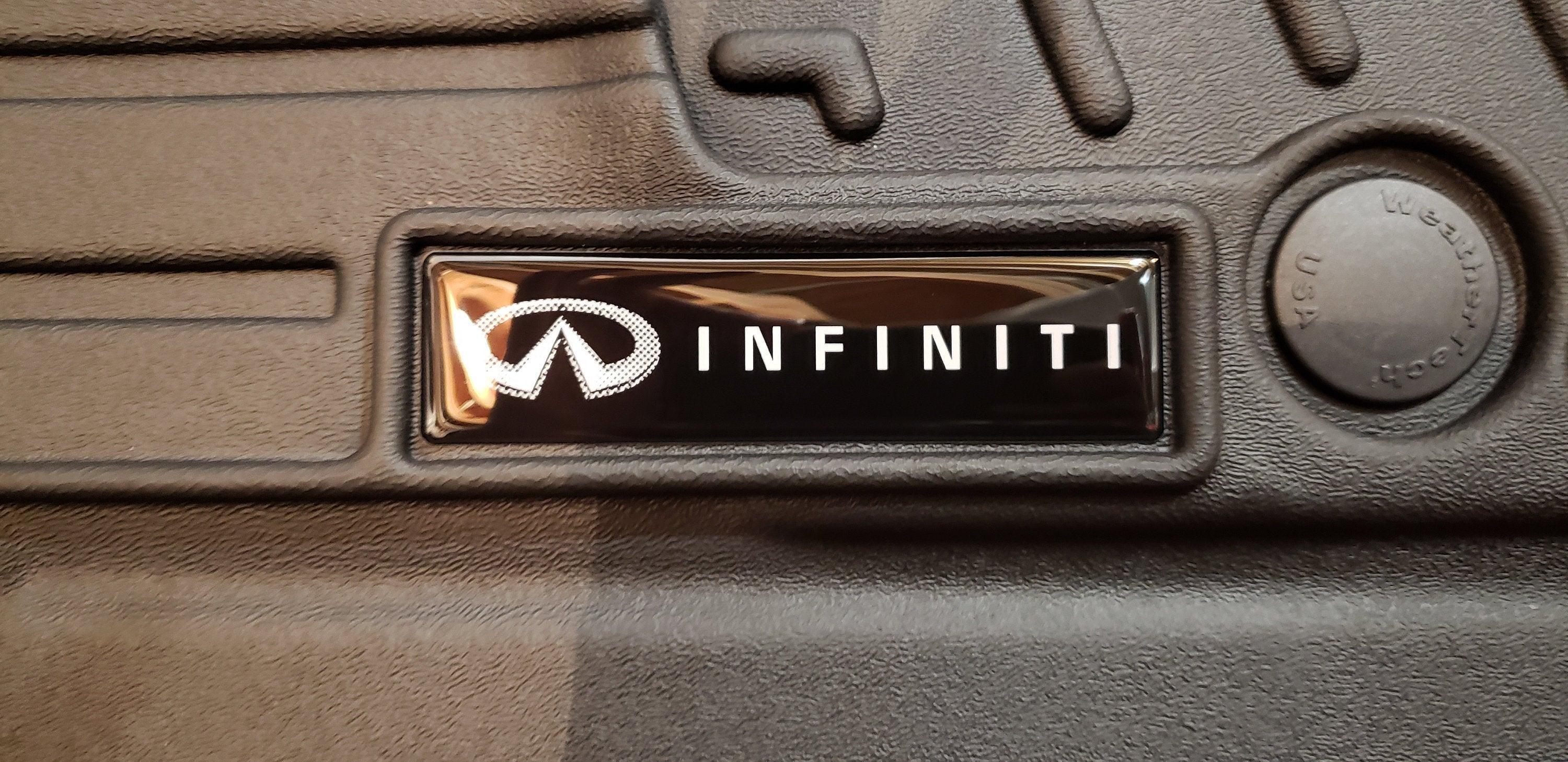Domed Infiniti Emblem Inserts for Weathertech Floor Mats (Pair) StickerFab