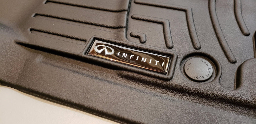Domed Infiniti Emblem Inserts for Weathertech Floor Mats (Pair) StickerFab