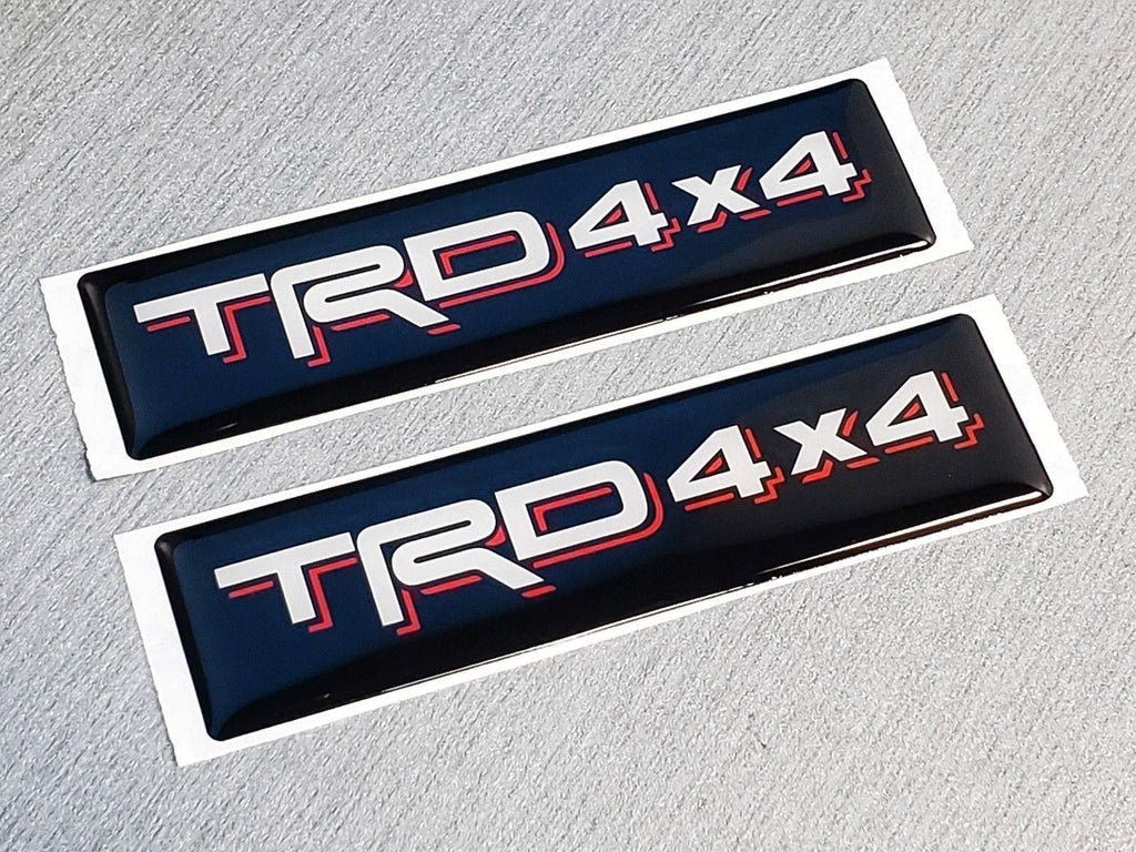Domed Toyota TRD 4x4 Emblem Inserts for Weathertech Floor Mats (Single) Tacoma Tundra StickerFab